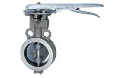 Van bướm inox nối bích kẹp tay gạt UB